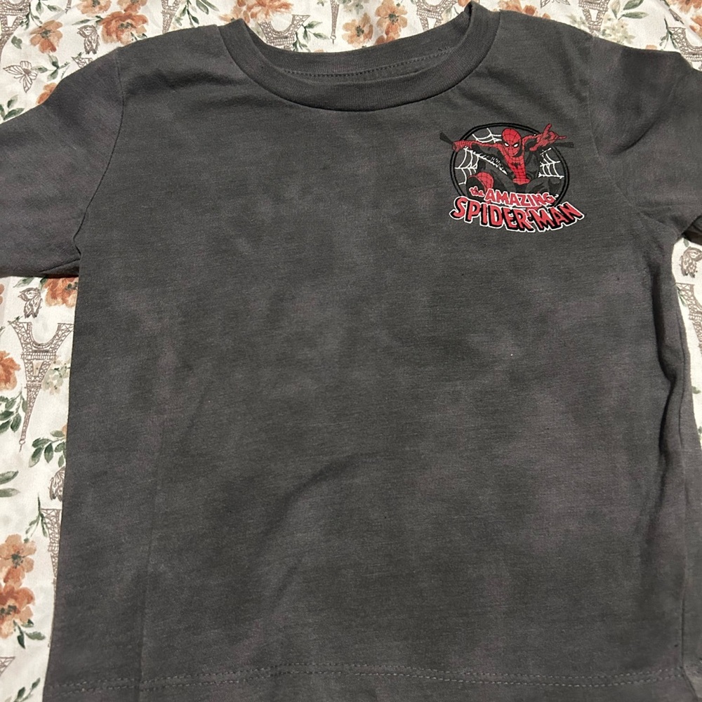 Marvel Toddler Boys Short Sleeve Spider-Man Graphic Shirt - Grey 4t & 2t
